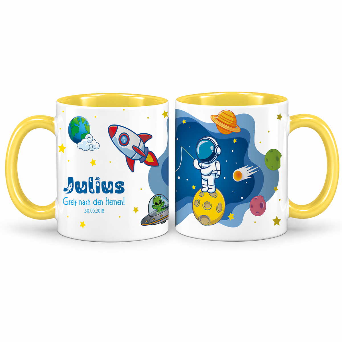 Keramik Tasse mit Namen | Schulstarter 2