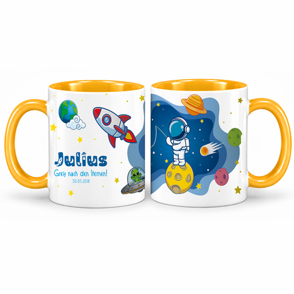 Keramik Tasse mit Namen | Schulstarter 2