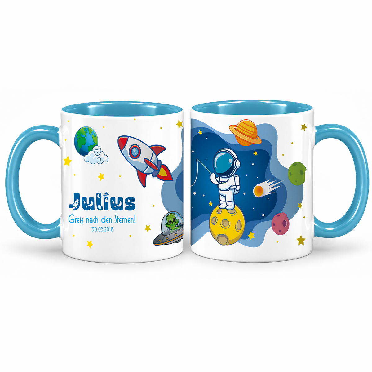 Keramik Tasse mit Namen | Schulstarter 2