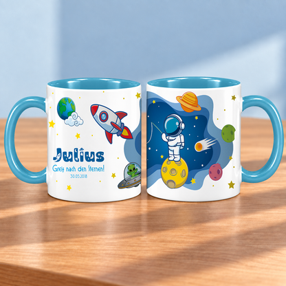 Keramik Tasse mit Namen | Schulstarter 2