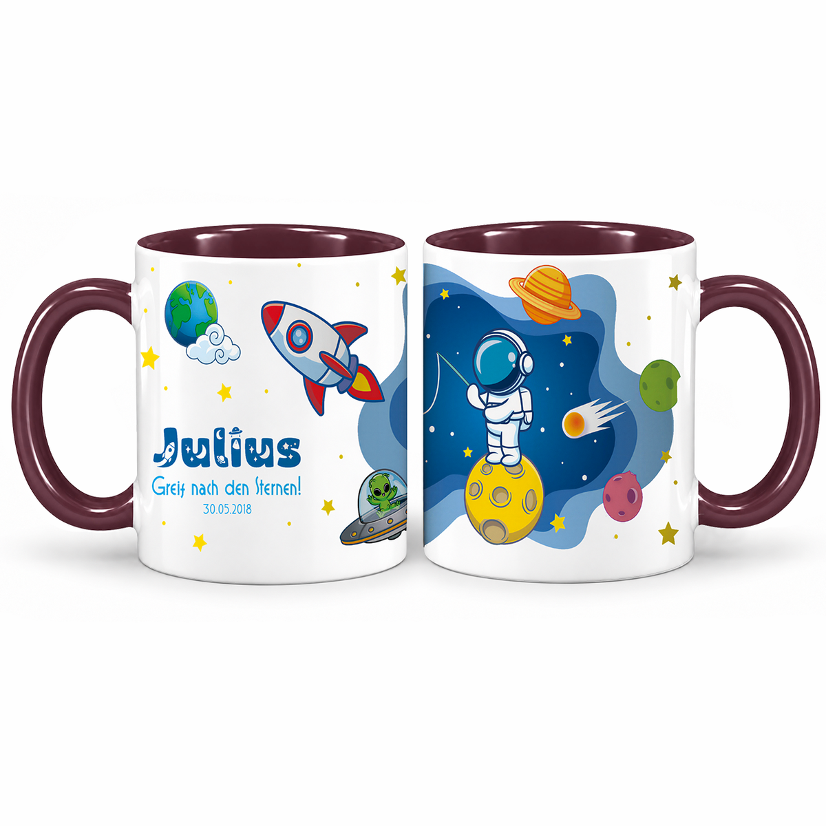 Keramik Tasse mit Namen | Schulstarter 2