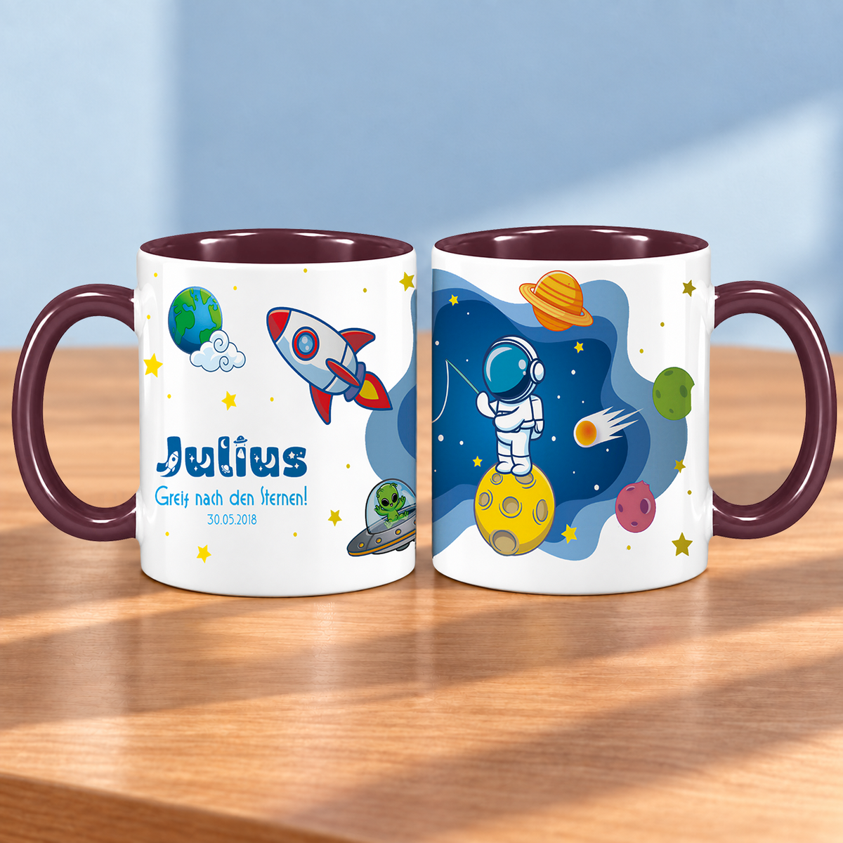 Keramik Tasse mit Namen | Schulstarter 2