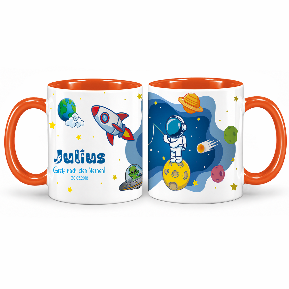 Keramik Tasse mit Namen | Schulstarter 2