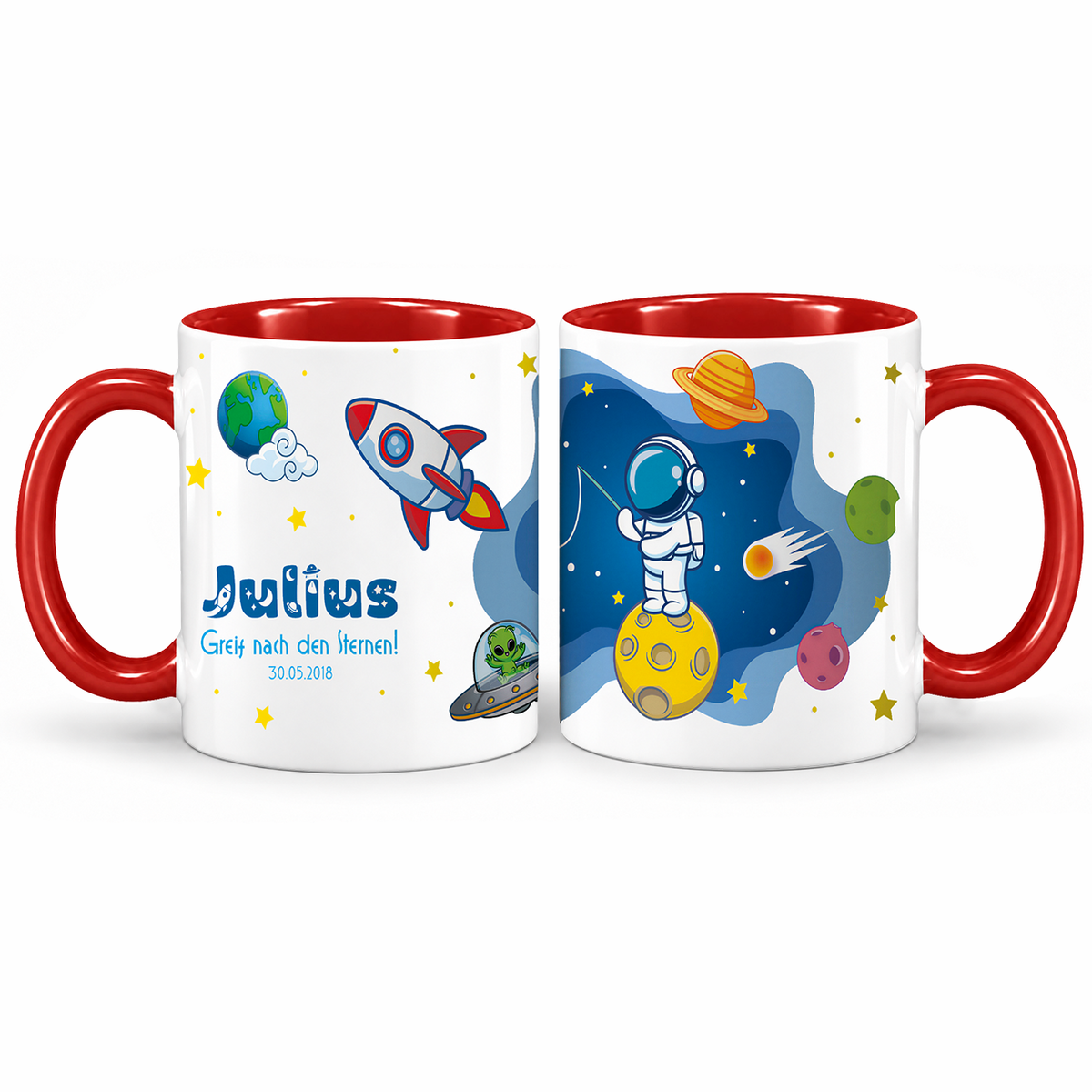 Keramik Tasse mit Namen | Schulstarter 2