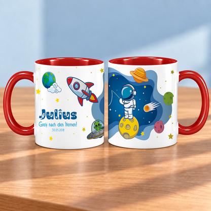 Keramik Tasse mit Namen | Schulstarter 2