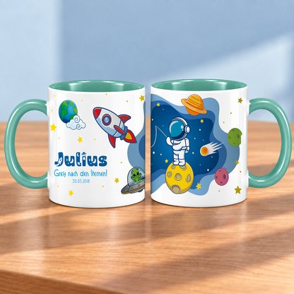 Keramik Tasse mit Namen | Schulstarter 2