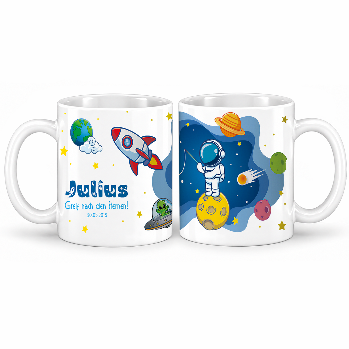 Keramik Tasse mit Namen | Schulstarter 2