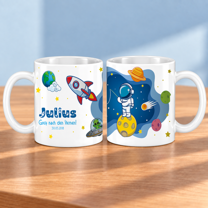 Keramik Tasse mit Namen | Schulstarter 2