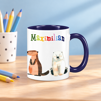 Keramik Tasse mit Namen | Tierparty