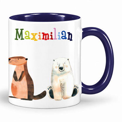 Keramik Tasse mit Namen | Tierparty