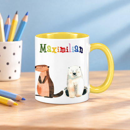 Keramik Tasse mit Namen | Tierparty