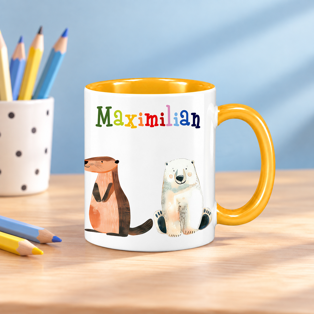 Keramik Tasse mit Namen | Tierparty
