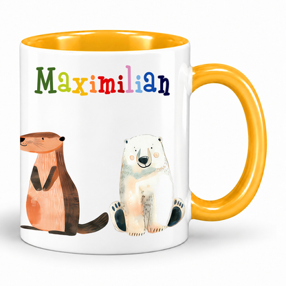 Keramik Tasse mit Namen | Tierparty