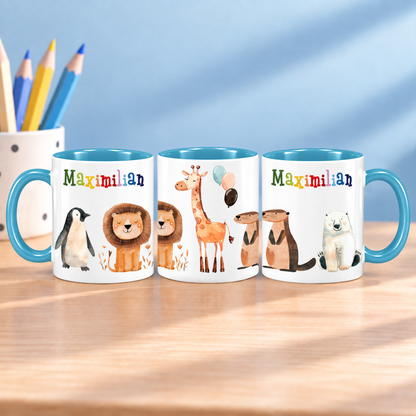 Keramik Tasse mit Namen | Tierparty