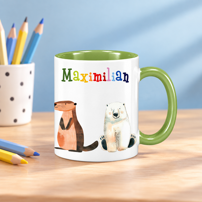 Keramik Tasse mit Namen | Tierparty