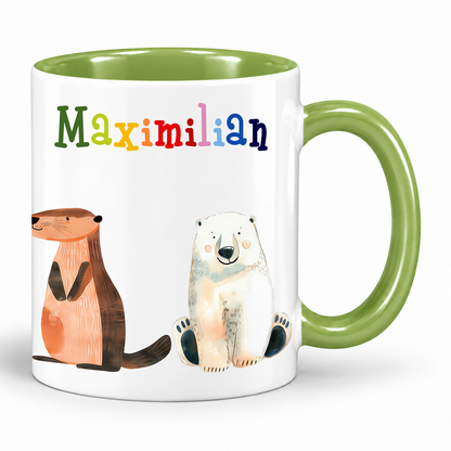 Keramik Tasse mit Namen | Tierparty