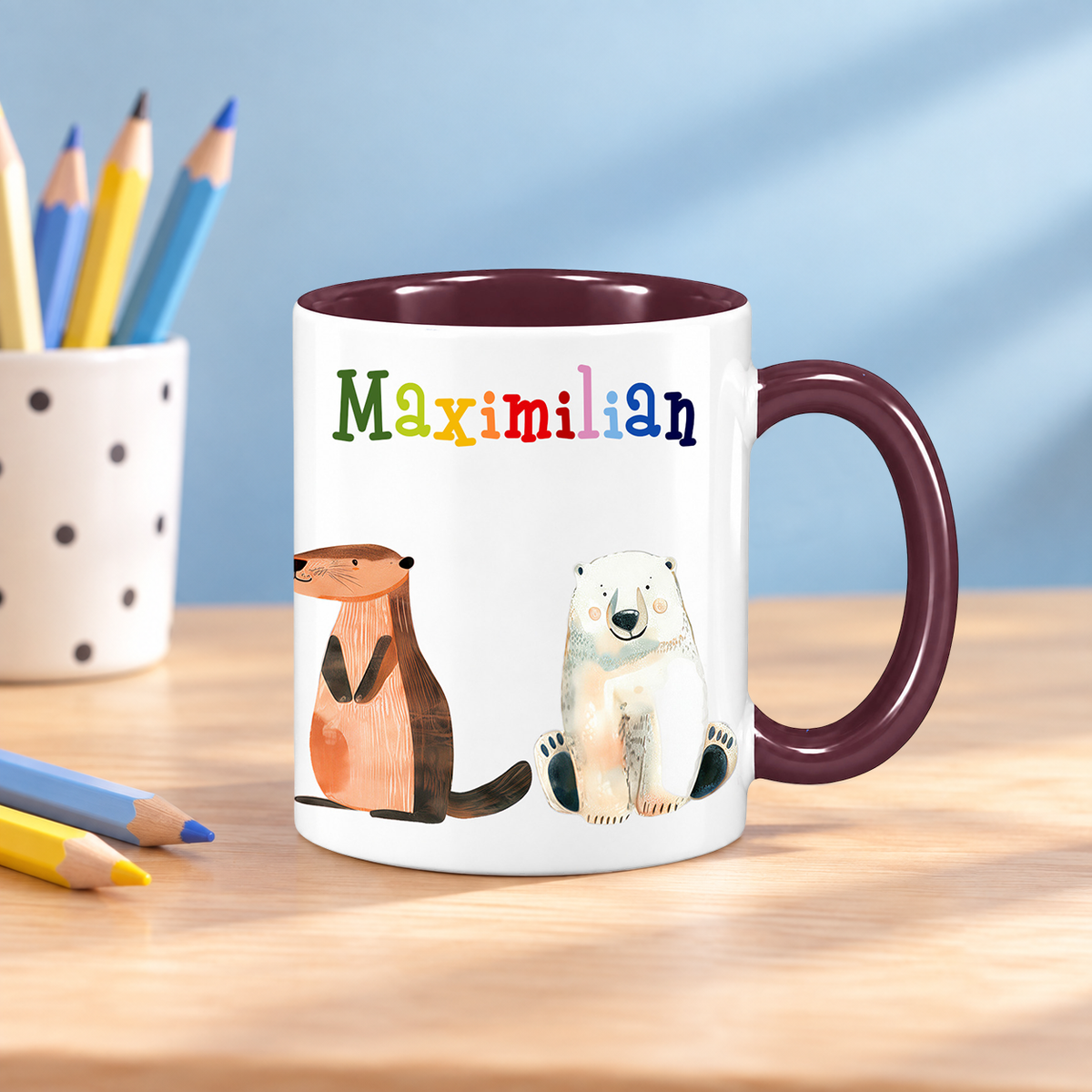 Keramik Tasse mit Namen | Tierparty