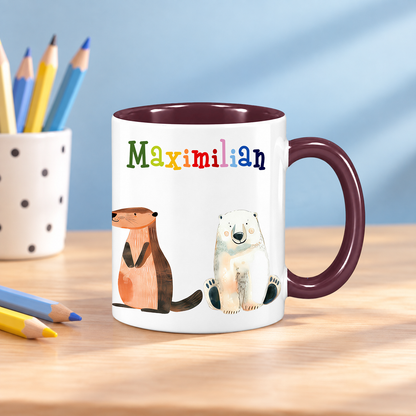 Keramik Tasse mit Namen | Tierparty