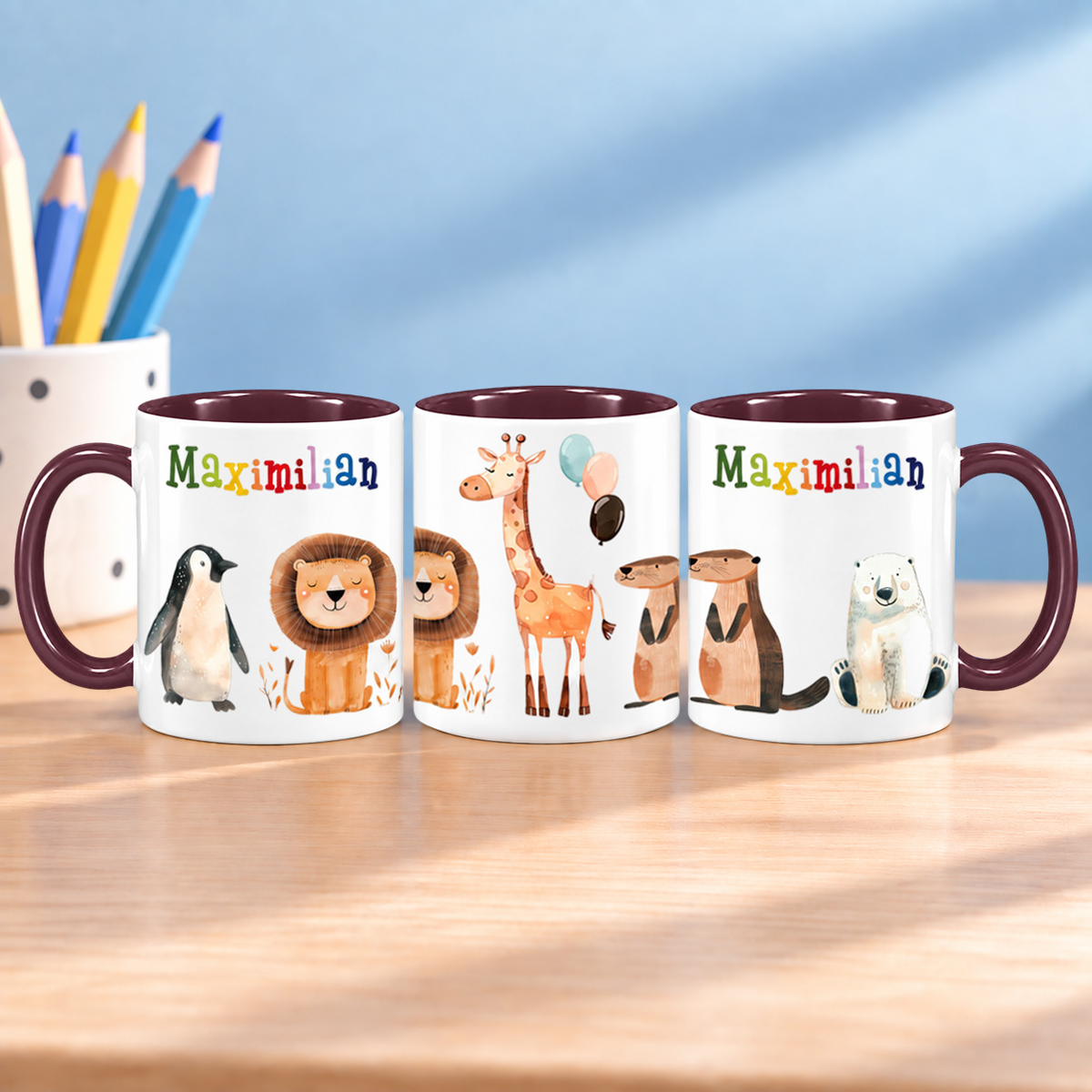 Keramik Tasse mit Namen | Tierparty