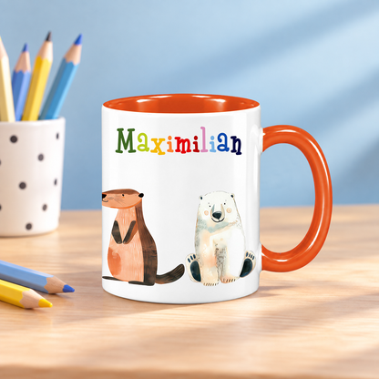 Keramik Tasse mit Namen | Tierparty