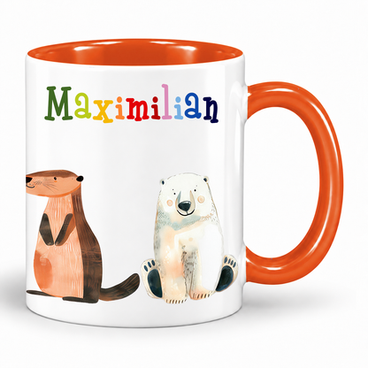 Keramik Tasse mit Namen | Tierparty