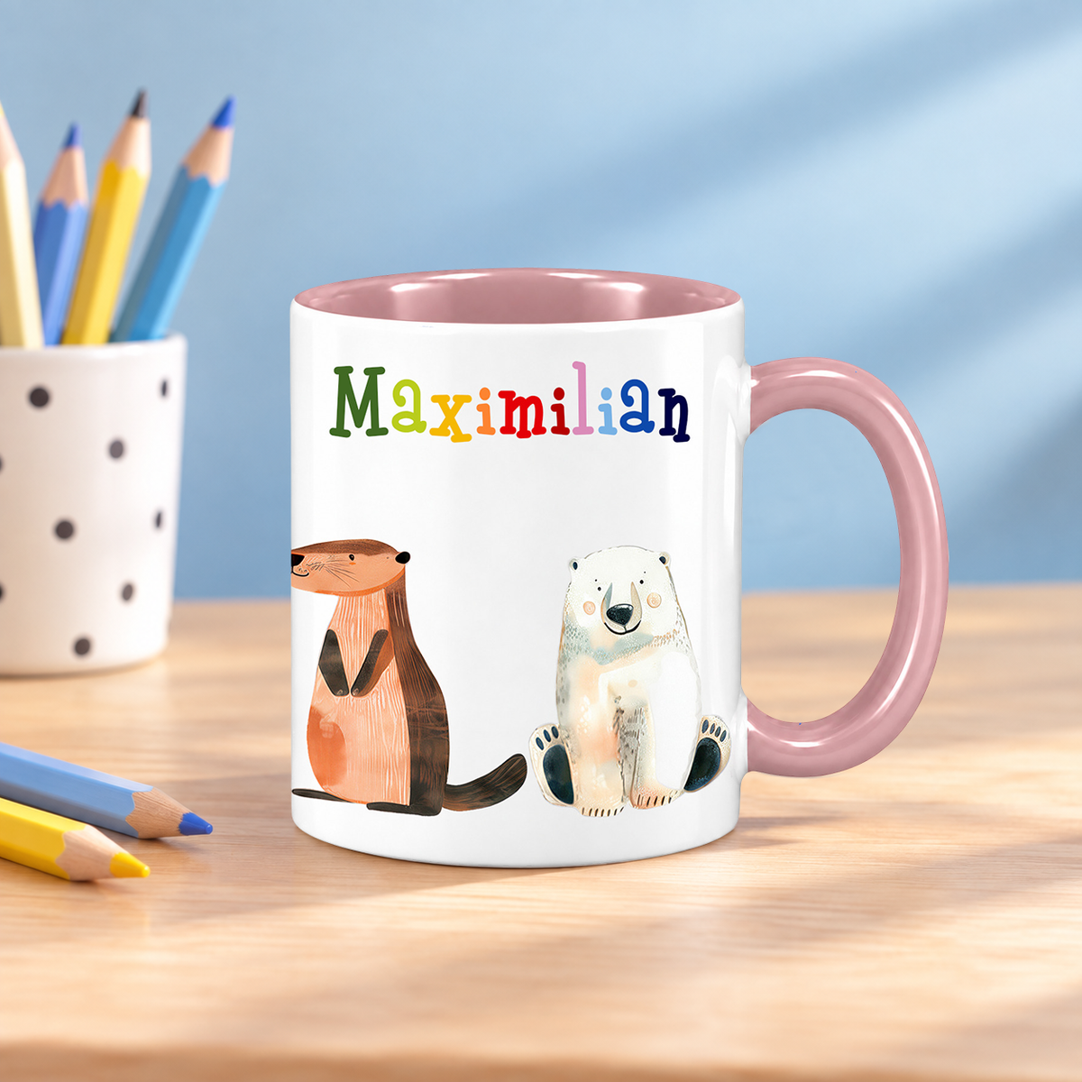Keramik Tasse mit Namen | Tierparty