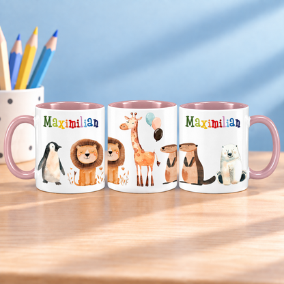 Keramik Tasse mit Namen | Tierparty