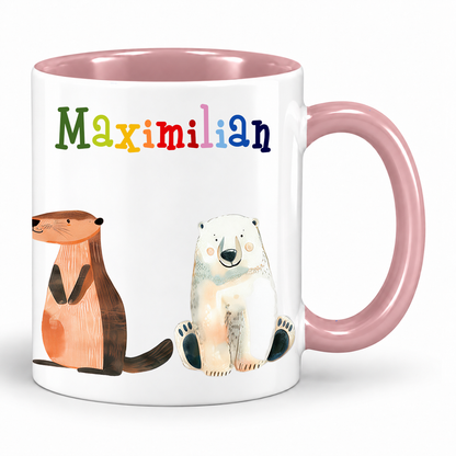 Keramik Tasse mit Namen | Tierparty