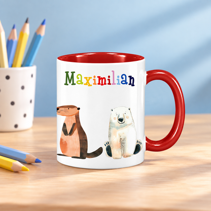 Keramik Tasse mit Namen | Tierparty