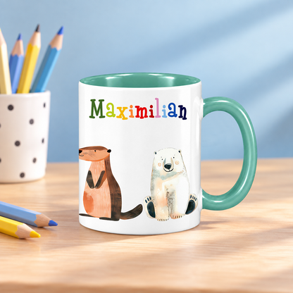 Keramik Tasse mit Namen | Tierparty