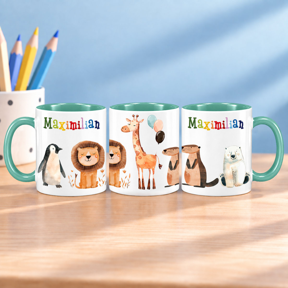 Keramik Tasse mit Namen | Tierparty