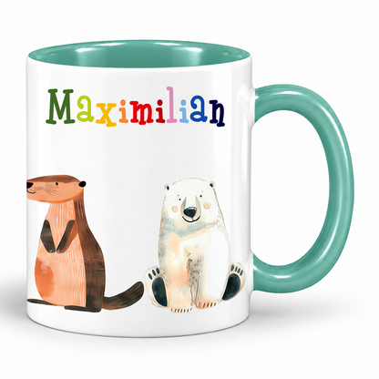 Keramik Tasse mit Namen | Tierparty