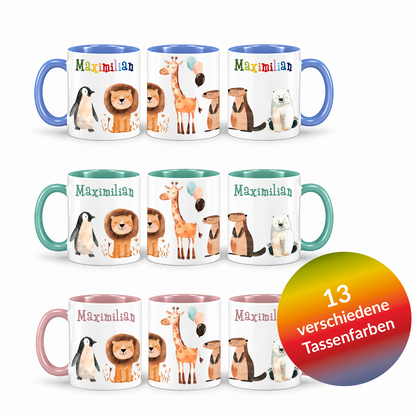 Keramik Tasse mit Namen | Tierparty