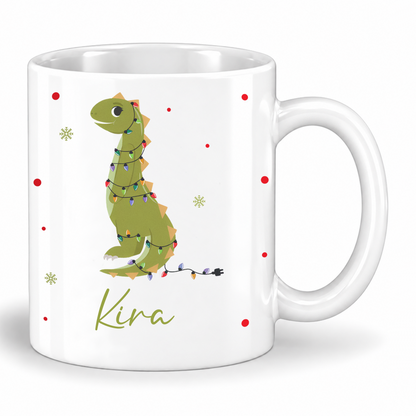 Keramik Tasse mit ame | Weihnachts- Dino