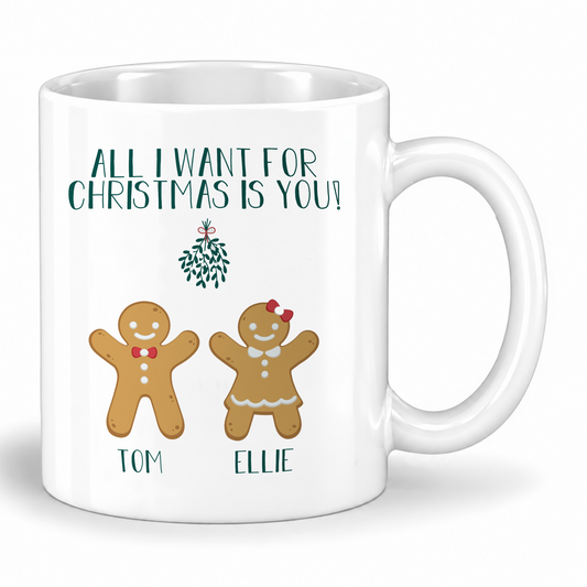 Keramik Tasse mit Name | Lebkuchen Paar