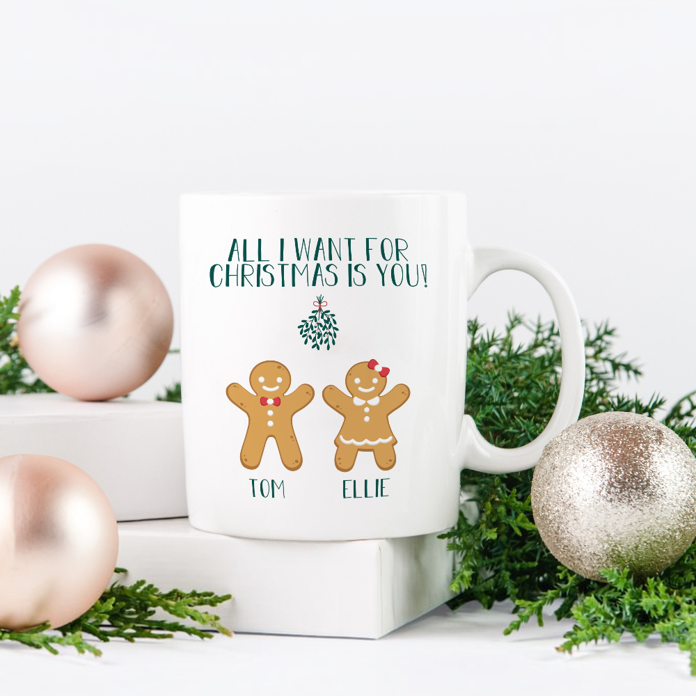 Keramik Tasse mit Name | Lebkuchen Paar