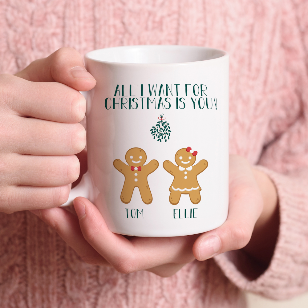 Keramik Tasse mit Name | Lebkuchen Paar