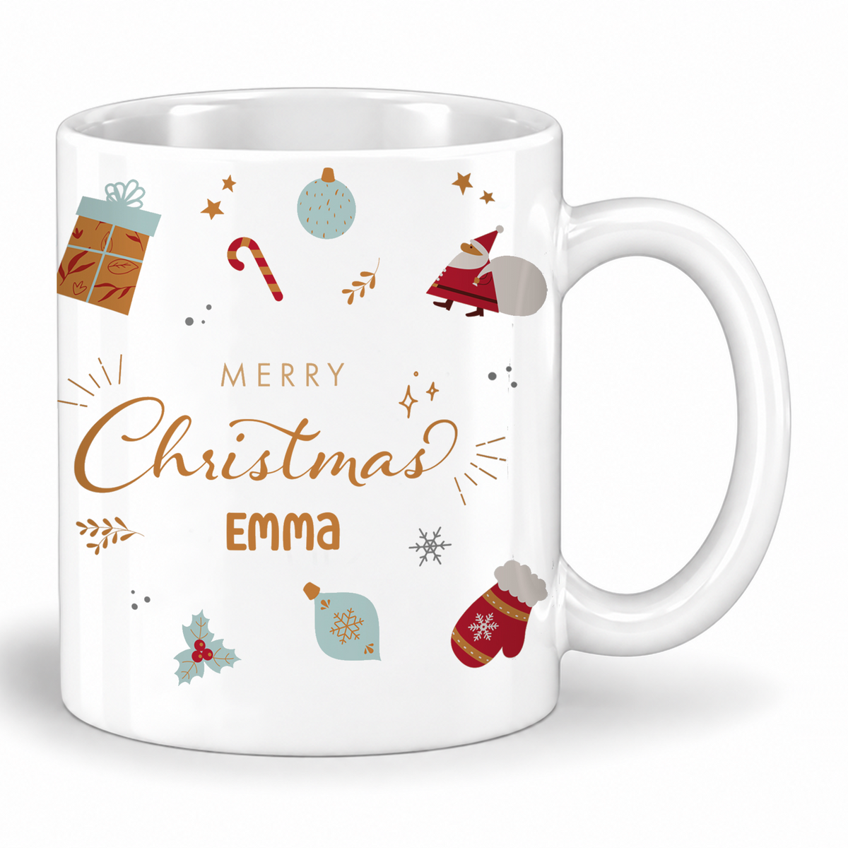 Keramik Tasse mit Name | Merry Christmas