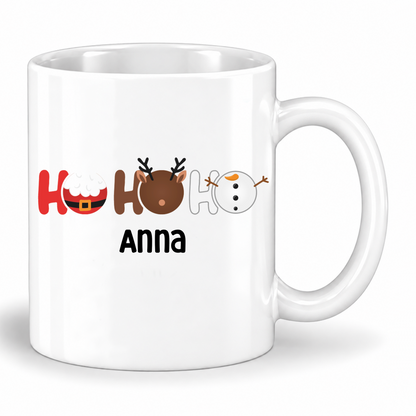Keramik Tasse mit Name | Ho Ho Ho