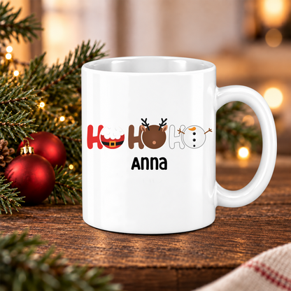 Keramik Tasse mit Name | Ho Ho Ho