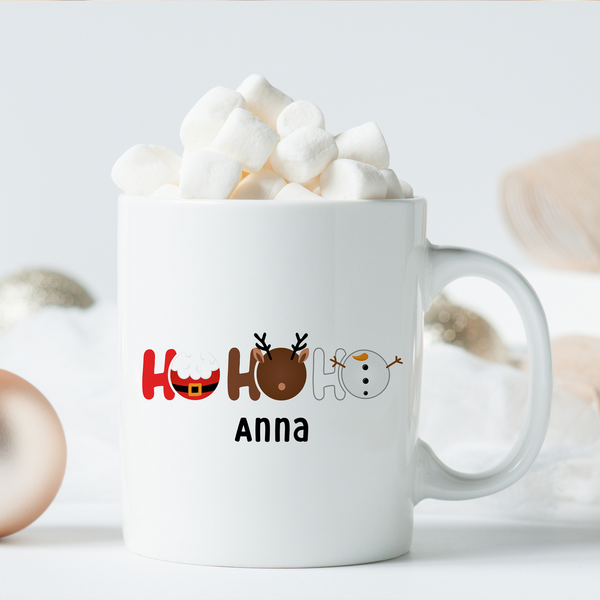 Keramik Tasse mit Name | Ho Ho Ho