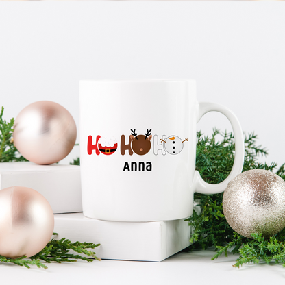 Keramik Tasse mit Name | Ho Ho Ho
