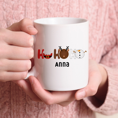 Keramik Tasse mit Name | Ho Ho Ho