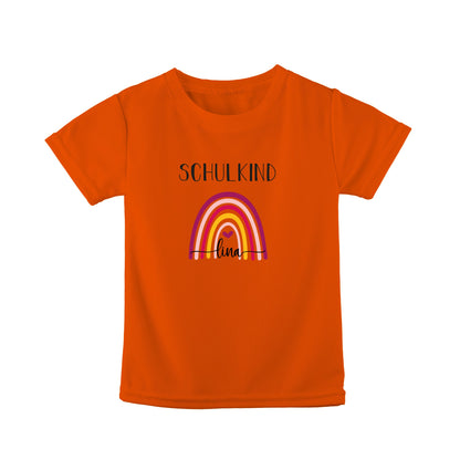 T-Shirt Kinder | Bio-Baumwolle | Schulkind | Regenbogen bunt
