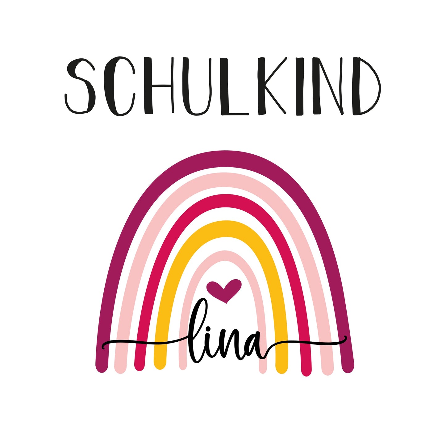 T-Shirt Kinder | Bio-Baumwolle | Schulkind | Regenbogen bunt