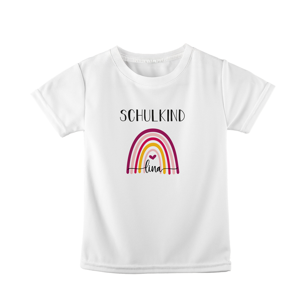 T-Shirt Kinder | Bio-Baumwolle | Schulkind | Regenbogen bunt