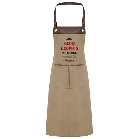 Kochschürze mit Name | Mrs. Good Looking is Cooking