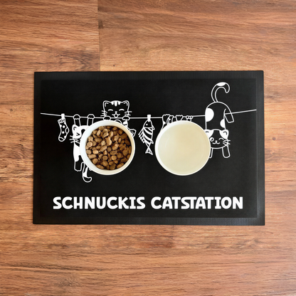 Napfunterlage mit Name | Catstation