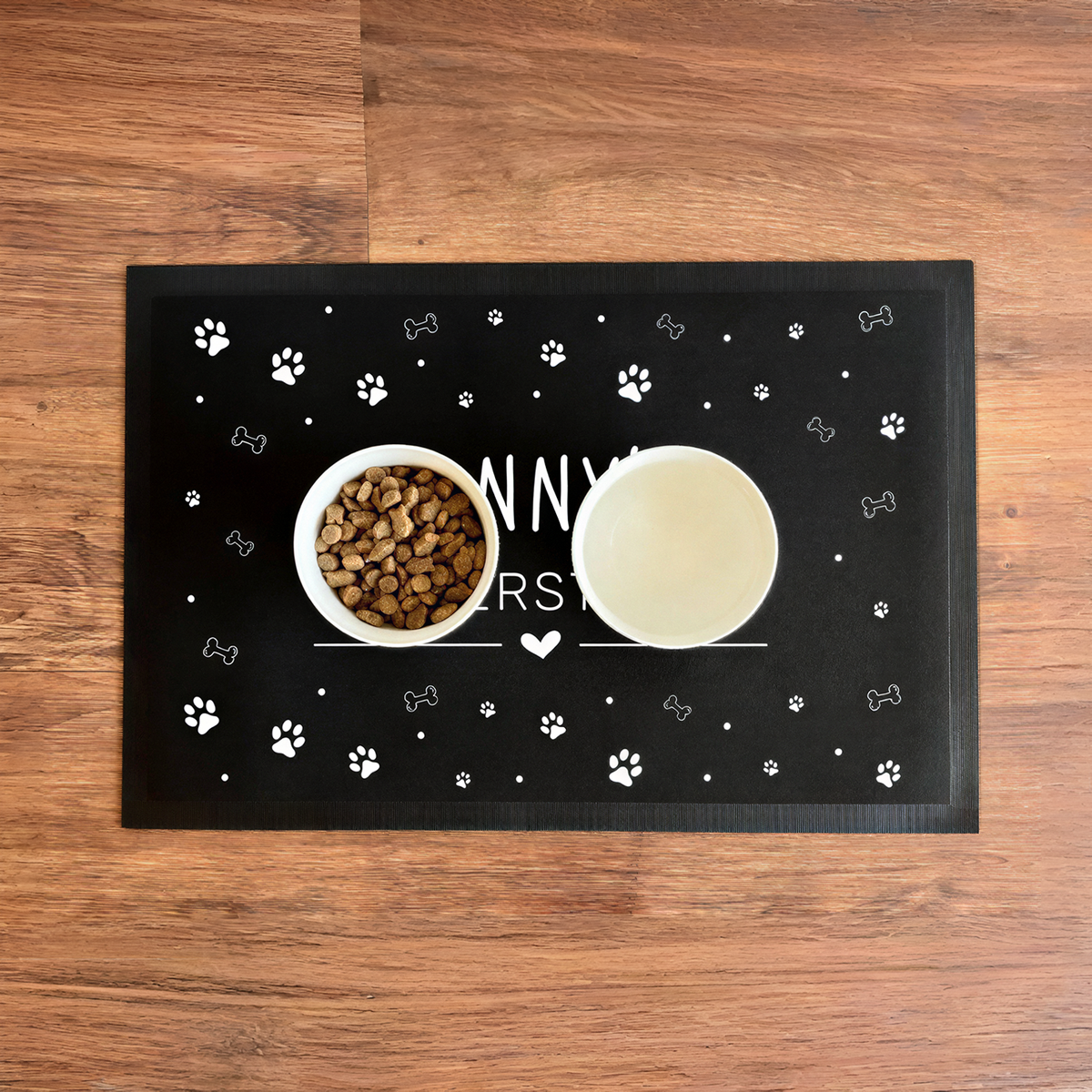Napfunterlage mit Name | Futterstation | Hund