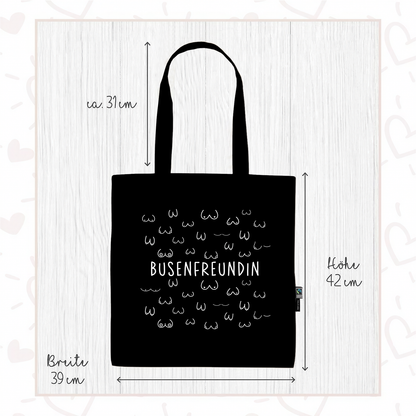 Stofftasche schwarz aus Bio- Baumwolle | Busenfreundin 1.0